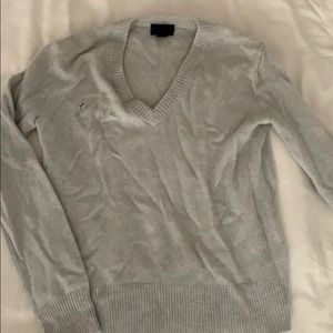 Jcrew collection light grey cashmere sweater